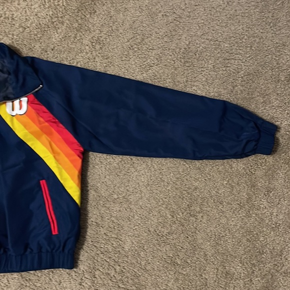 Forever 21 x Wilson blue half-zip bomber jacket - Picture 3 of 7